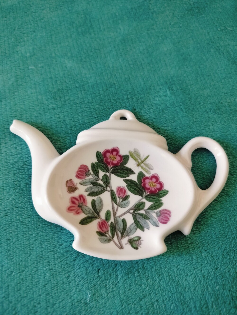 Vintage Portmeirion Botanic Garden Teapot Spoon Rest / Tea Bag Holder